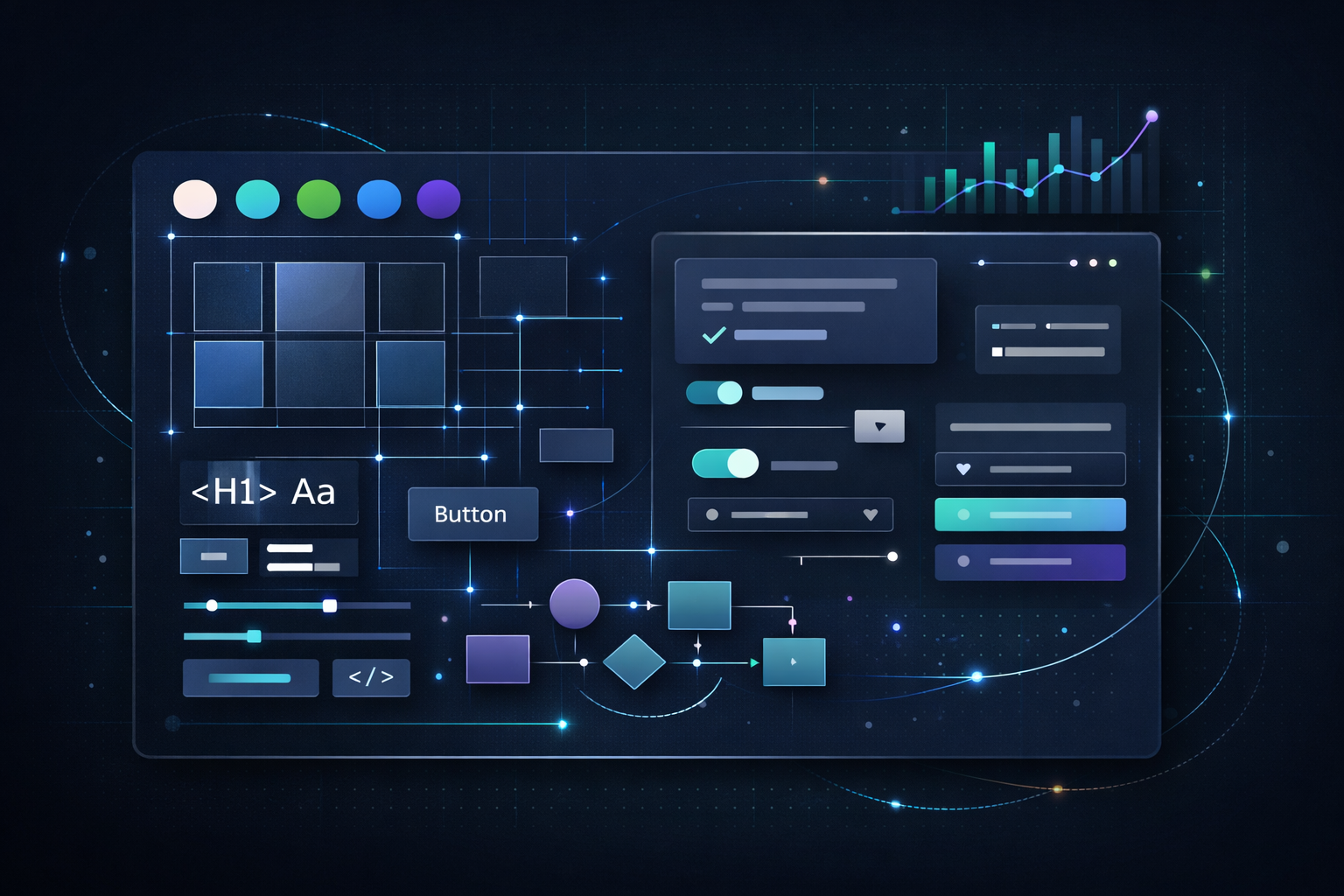 Abstract design system illustration